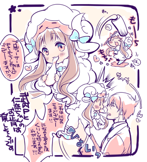 producer and ichihara nina (idolmaster and 1 more) drawn by iroha_(summer_color_planet)