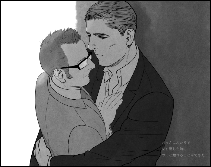 john reese and harold finch (person of interest) drawn by tabomi