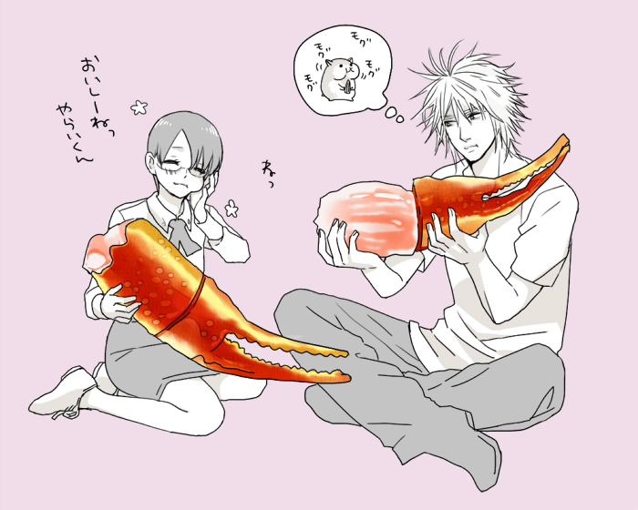 yarai kouichi and kurusu motoko (eden no ori) drawn by wattant
