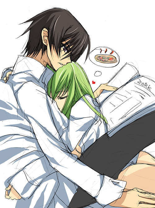 c.c. and lelouch vi britannia (code geass) drawn by creayus