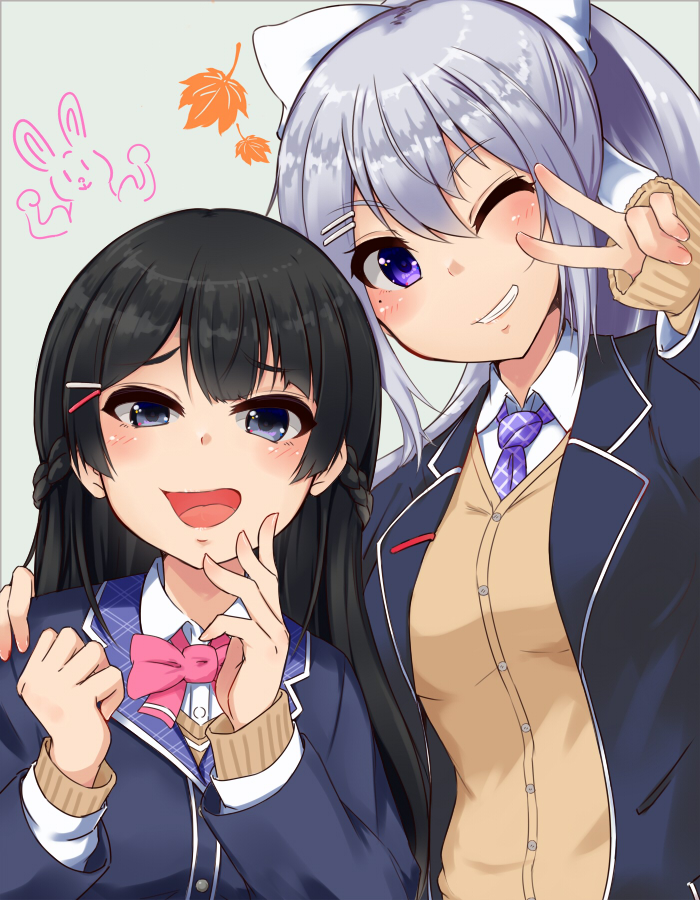 tsukino mito and higuchi kaede (nijisanji) drawn by banana_(hirane1988)