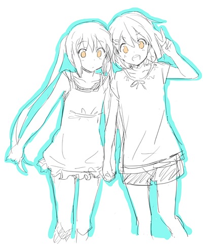 nakano azusa and hirasawa yui (k-on!) drawn by picocopi