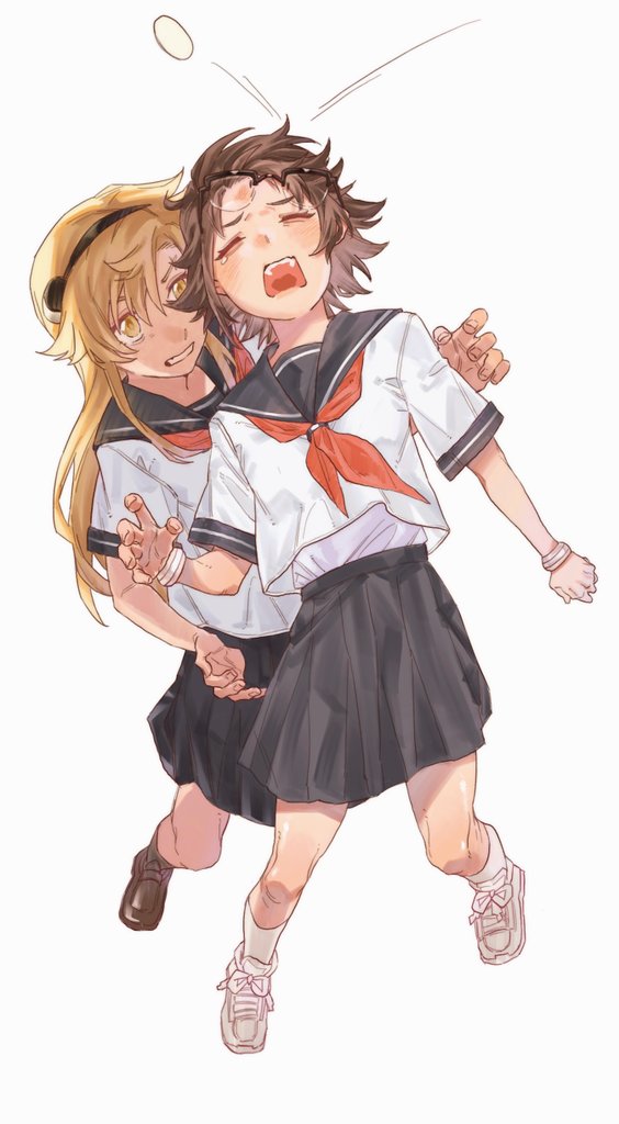 momijiyama teru and koishikawa iko (shy) drawn by jiguang_haibao