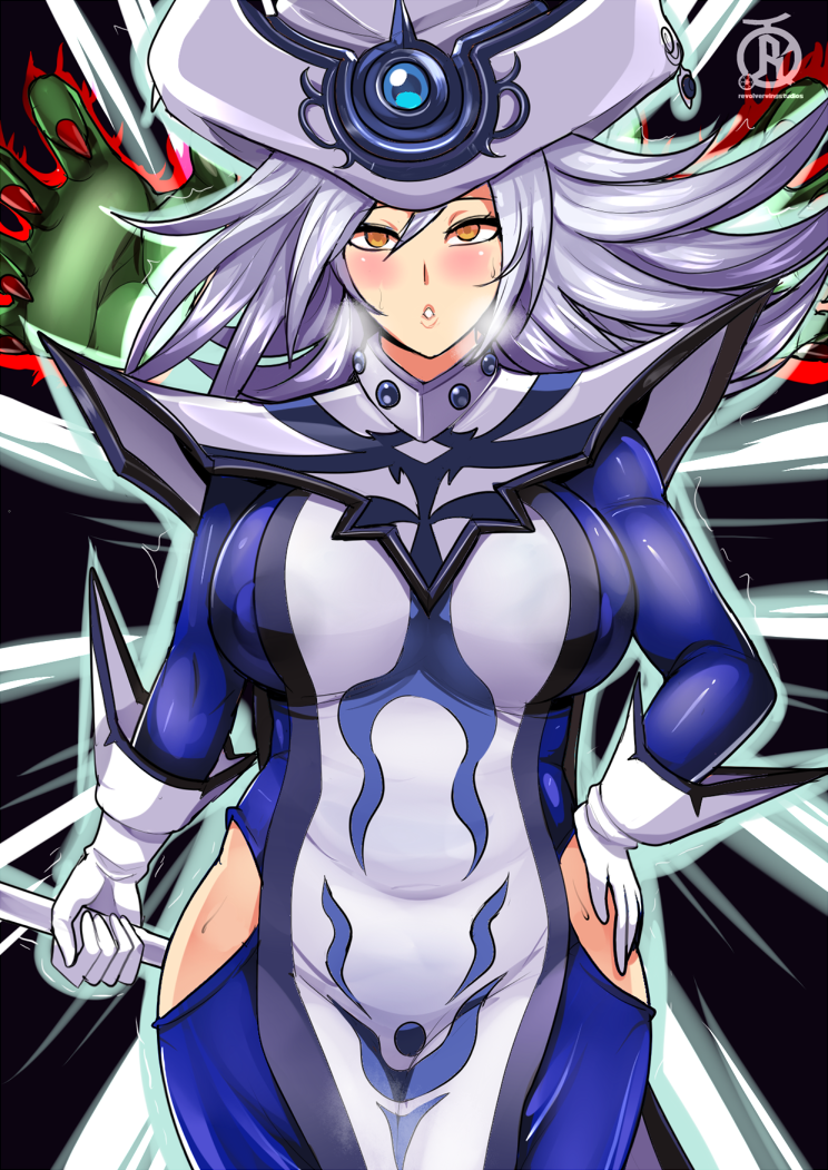 silent magician and brain control (yu-gi-oh!) drawn by revolverwing