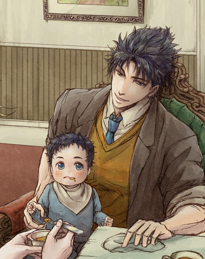 joseph joestar and george joestar ii (jojo no kimyou na bouken and 1 more) drawn by oyzjoj
