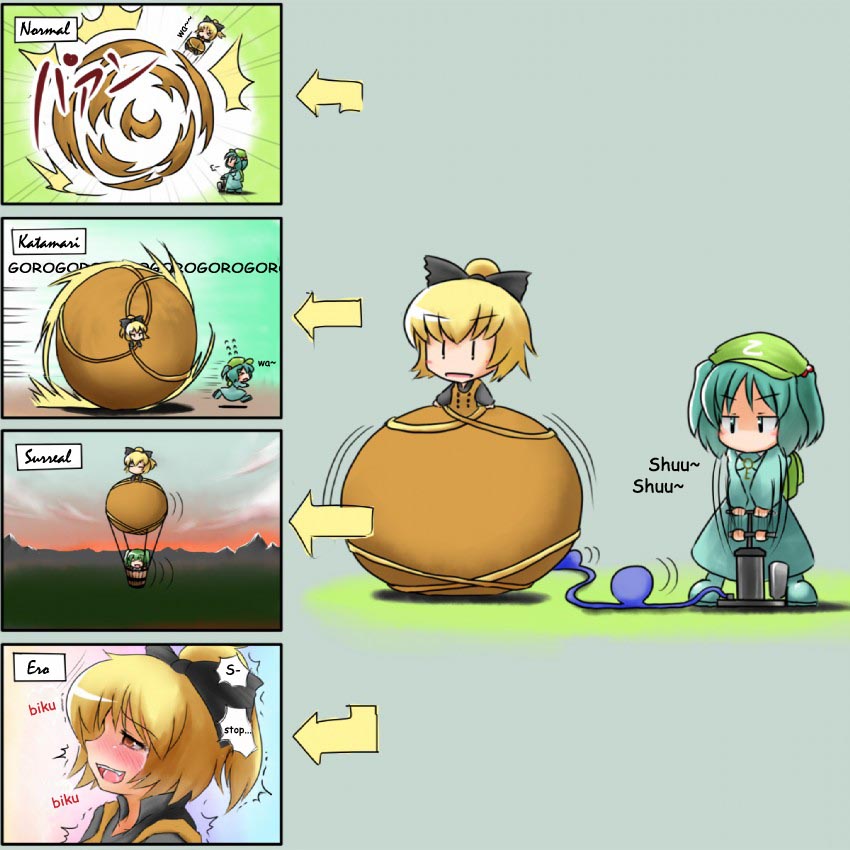 kawashiro nitori, kurodani yamame, and kisume (touhou and 2 more) drawn by akthree0
