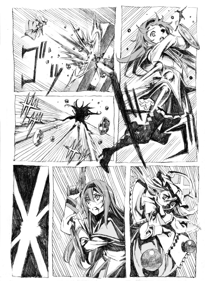 akemi homura and mikuni oriko (mahou shoujo madoka magica and 1 more) drawn by nobita_(makoto7060355)
