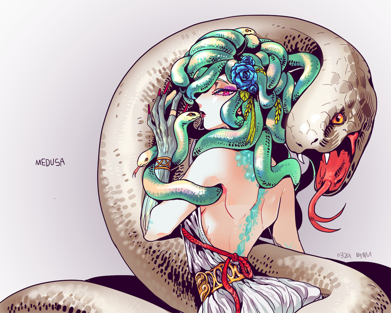medusa (original and 1 more) drawn by byam
