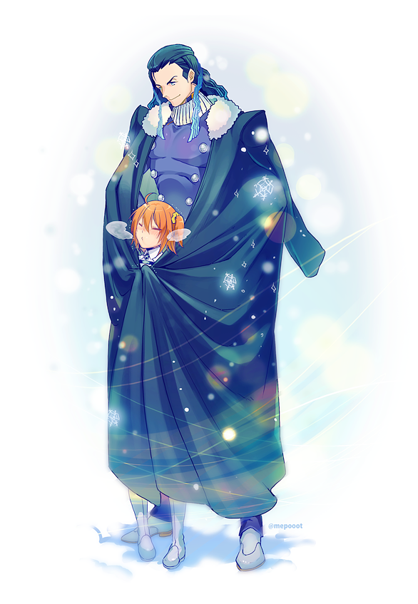 fujimaru ritsuka and nikola tesla (fate and 1 more) drawn by mepo_(raven0)