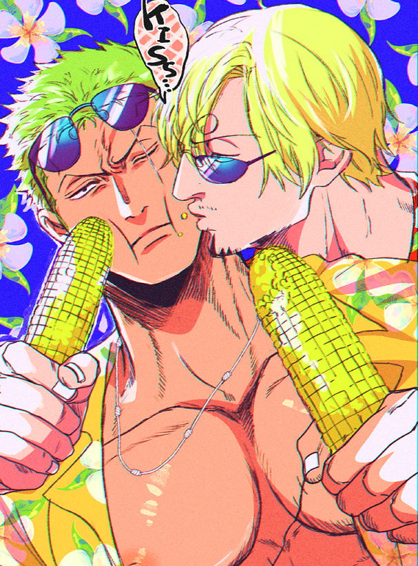 roronoa zoro and sanji (one piece) drawn by dondoko
