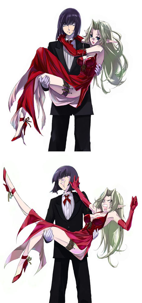 xelloss and filia ul copt (slayers and 1 more) drawn by ocha_(artea)