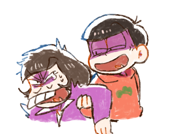 matsuno osomatsu and iyami (osomatsu and 1 more) drawn by kuri_(shibimame)