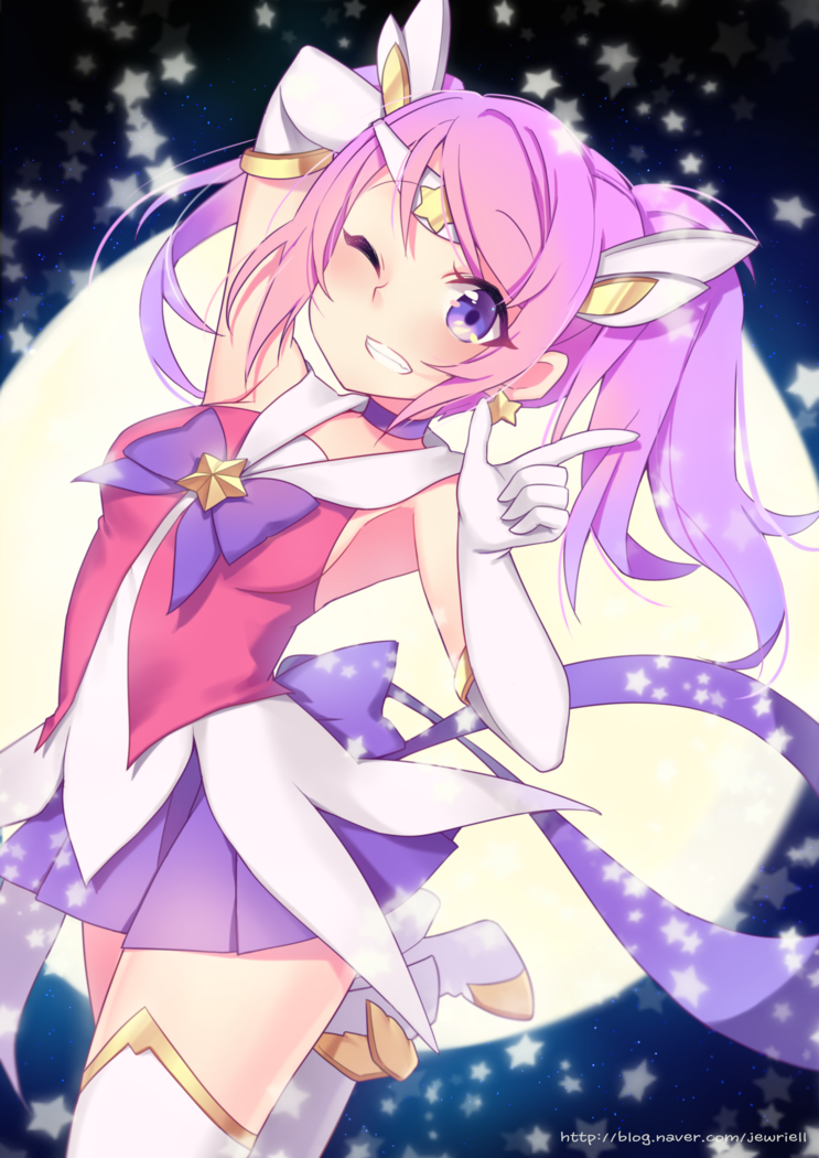 lux and star guardian lux (league of legends) drawn by goyain