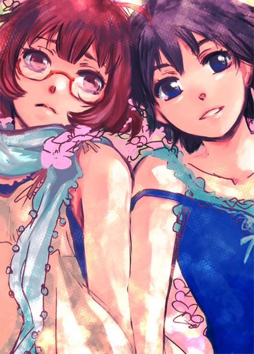 kikuchi makoto and akizuki ryo (idolmaster and 1 more) drawn by hizuki_aya