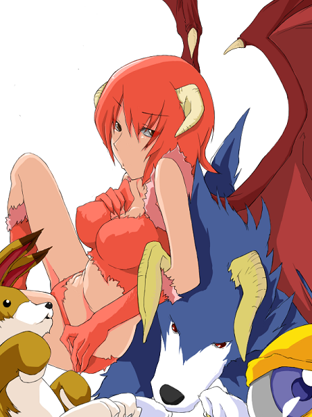 suezo, pixie, tiger, and hare (monster farm) drawn by ta_(tama20150125)