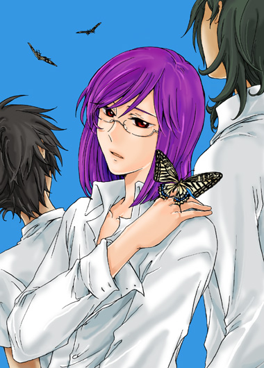 tieria erde, setsuna f. seiei, and allelujah haptism (gundam and 1 more) drawn by asutoro