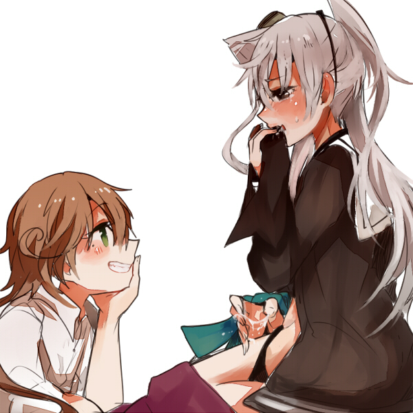 amatsukaze and akigumo (kantai collection) drawn by itomugi-kun
