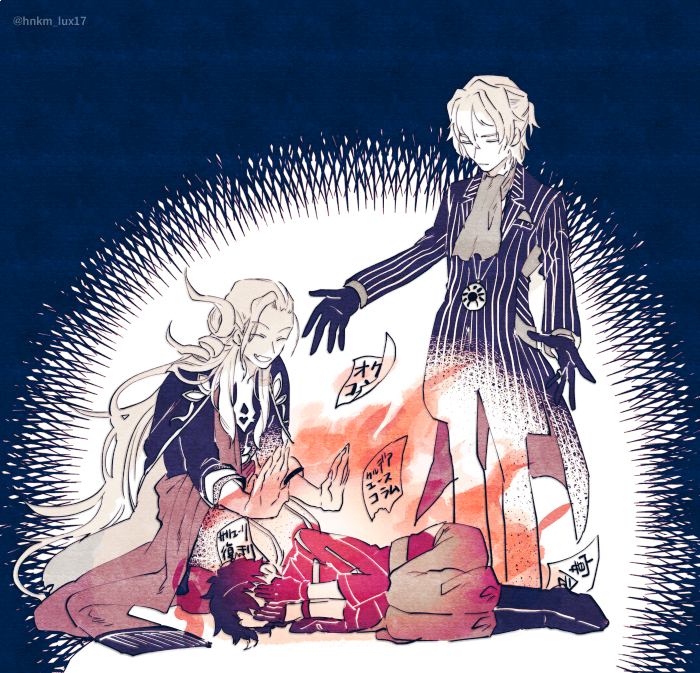 fujimaru ritsuka, antonio salieri, and wolfgang amadeus mozart (fate and 1 more) drawn by hinoe_(right-hnxx03)