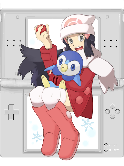 dawn and piplup (pokemon and 1 more) drawn by komaiko