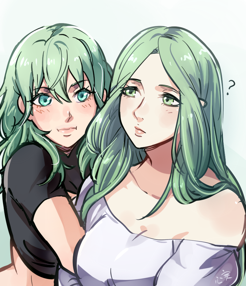 female byleth and rhea (fire emblem and 1 more) drawn by kokomi_(aniesuakkaman)