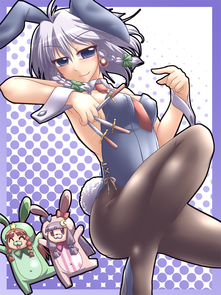 izayoi sakuya, patchouli knowledge, and hong meiling (touhou) drawn by yoshi_tama