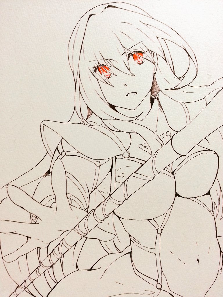 scathach (fate and 1 more) drawn by kokesakeko