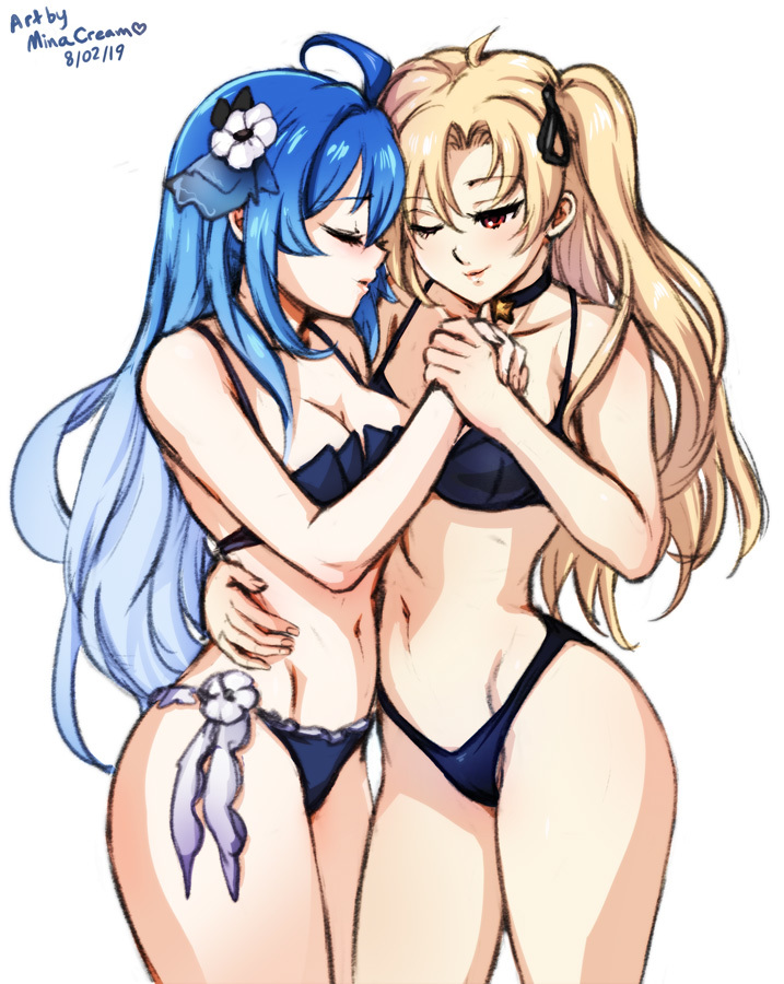 cleveland and helena (azur lane) drawn by mina_cream