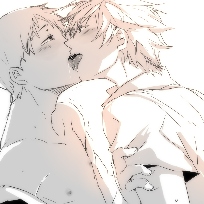 ikari shinji and nagisa kaworu (neon genesis evangelion) drawn by saeuchobab