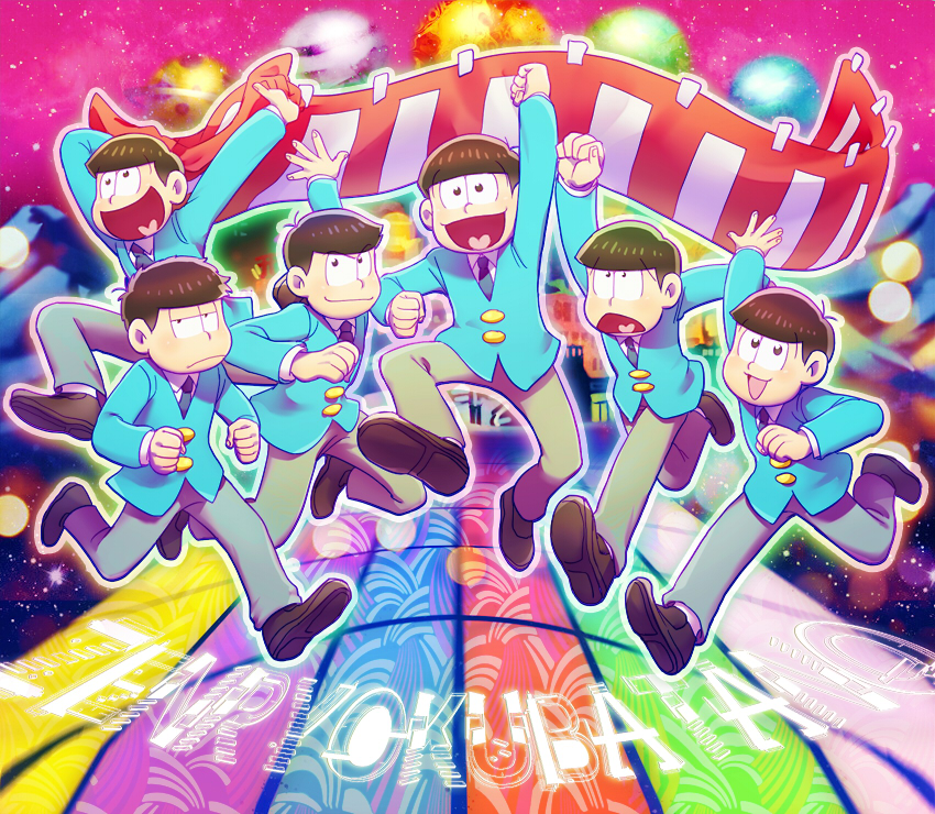 matsuno osomatsu, matsuno karamatsu, matsuno ichimatsu, matsuno jyushimatsu, matsuno choromatsu, and 1 more (osomatsu and 1 more) drawn by show_chiku-by