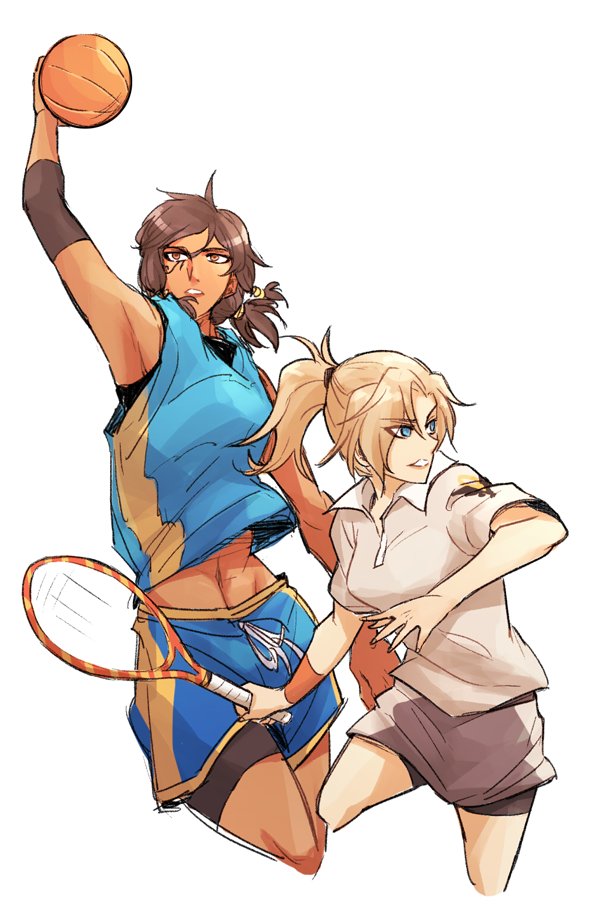 mercy and pharah (overwatch and 1 more) drawn by anco_(platanity)