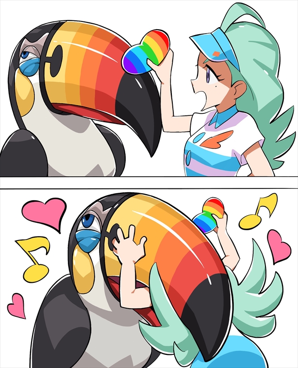 kahili and toucannon (pokemon and 1 more) drawn by tsune_kouhii