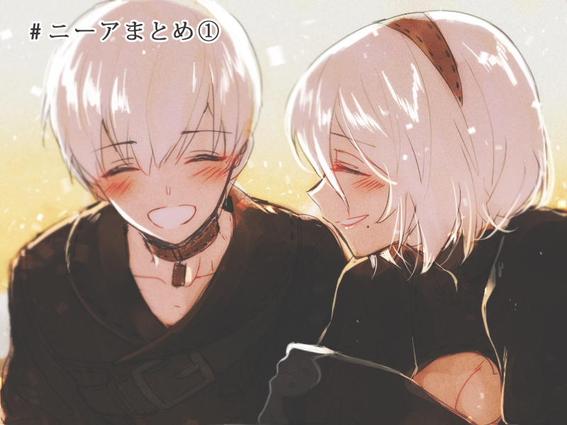 2b and 9s (nier and 1 more) drawn by ninto