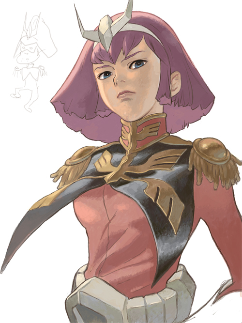 char aznable and haman karn (gundam and 1 more) drawn by mootan
