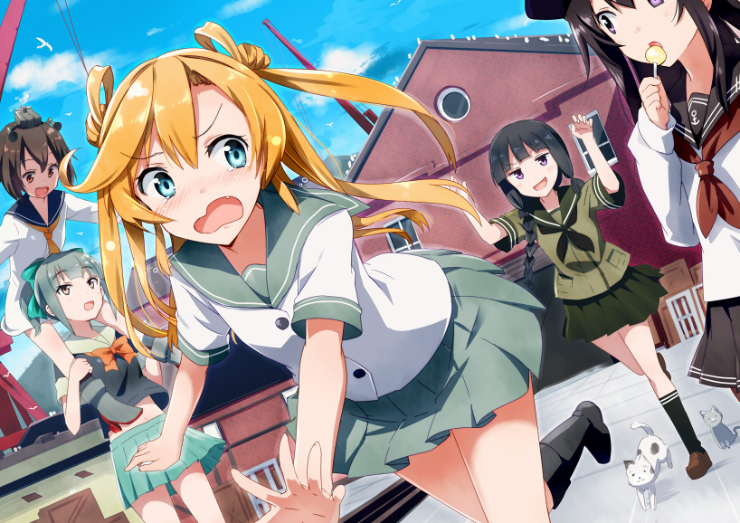 akatsuki, yukikaze, kitakami, yuubari, and abukuma (kantai collection) drawn by gotyou