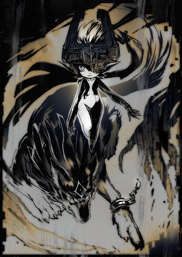 link, midna, and wolf link (the legend of zelda and 1 more) drawn by mri