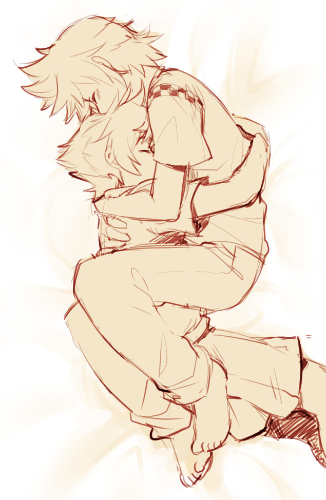 sora and roxas (kingdom hearts) drawn by zillychu