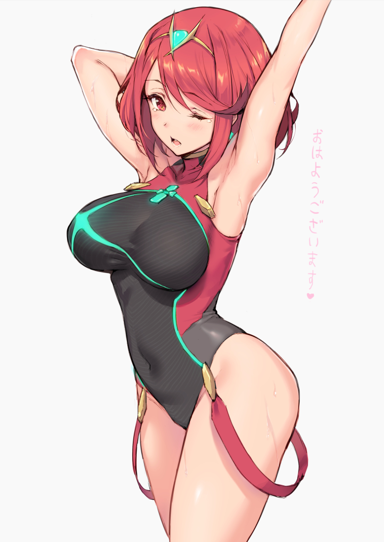 pyra (xenoblade chronicles and 1 more) drawn by haoni