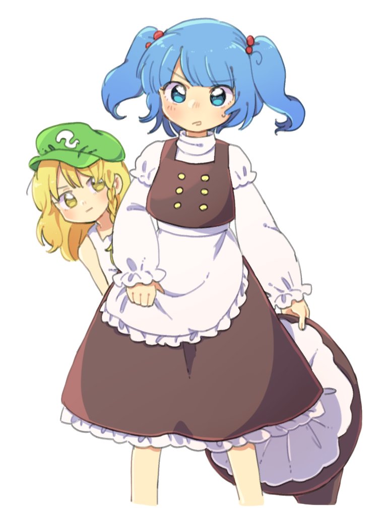 kirisame marisa and kawashiro nitori (touhou) drawn by sasa_kichi