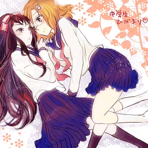 higanbana and moriya marie (higanbana no saku yoru ni) drawn by sarasa_misa