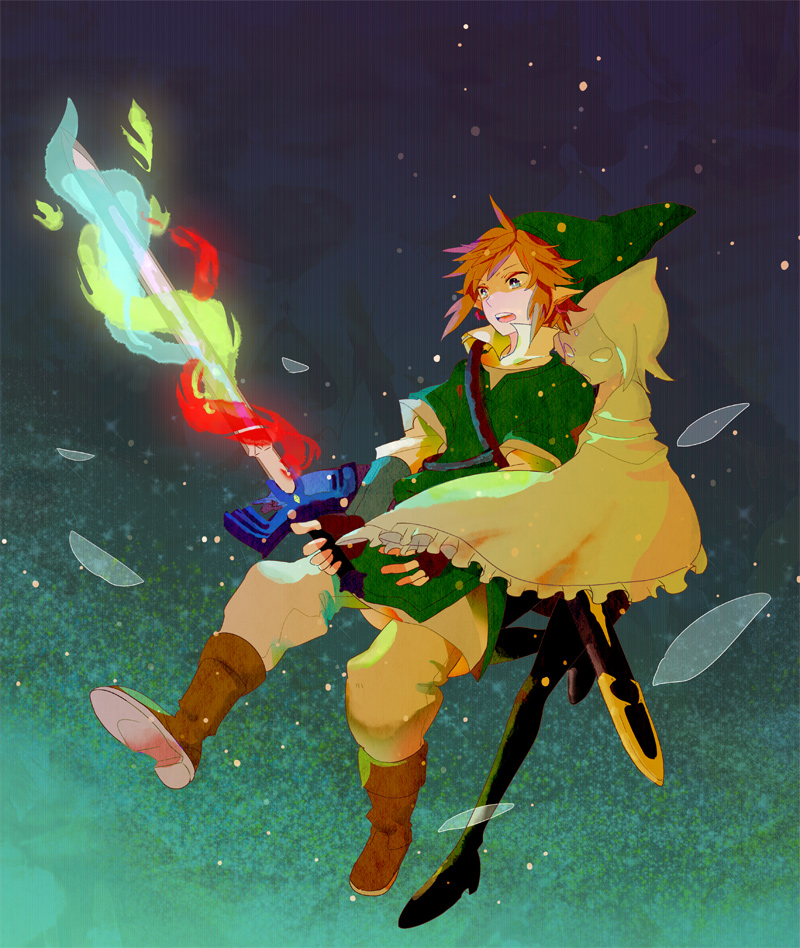 link and fi (the legend of zelda and 1 more) drawn by pomeko