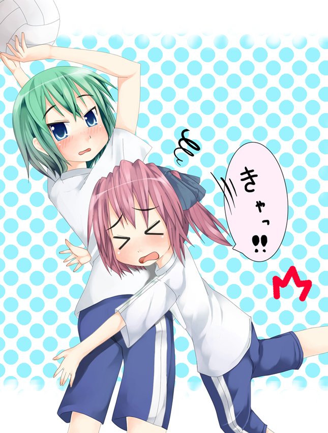 kobayakawa yutaka and iwasaki minami (lucky star) drawn by hubrael