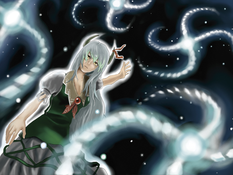 kamishirasawa keine and ex-keine (touhou and 1 more) drawn by ross_(clumzero)