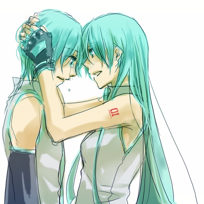hatsune miku and hatsune mikuo (vocaloid) drawn by tolute