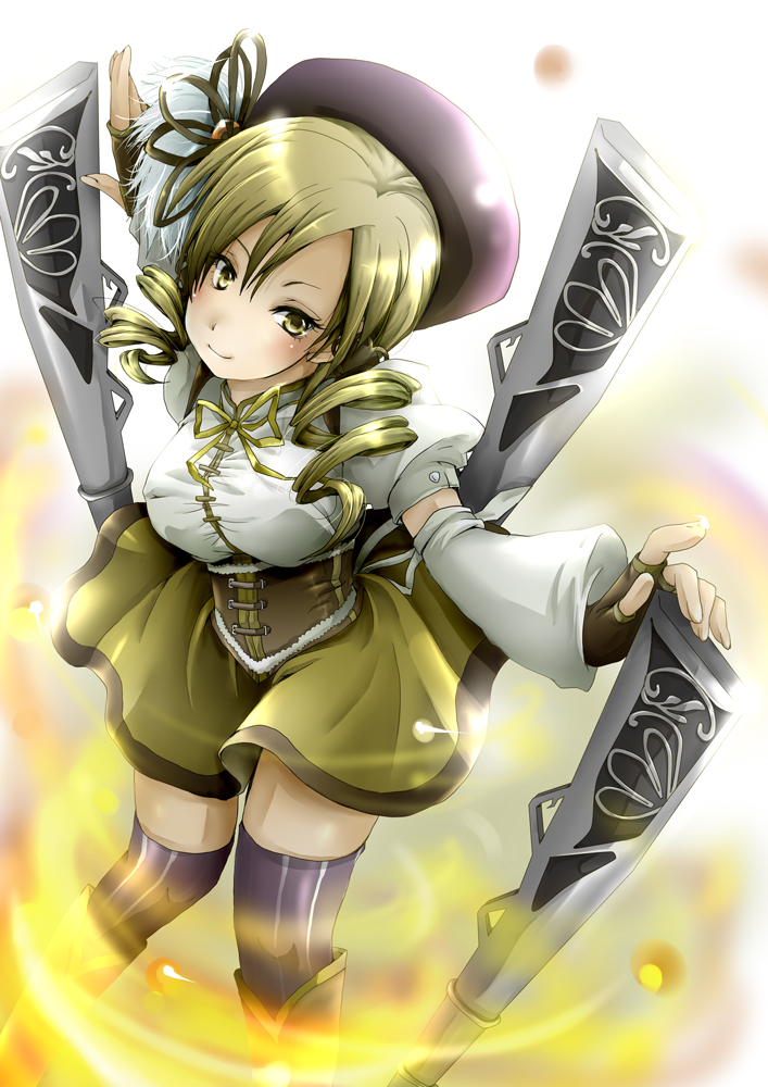 tomoe mami (mahou shoujo madoka magica) drawn by akatsuki_hijiri