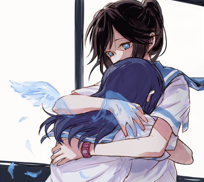 yoroizuka mizore and kasaki nozomi (hibike! euphonium and 1 more) drawn by yuuyu_(777)