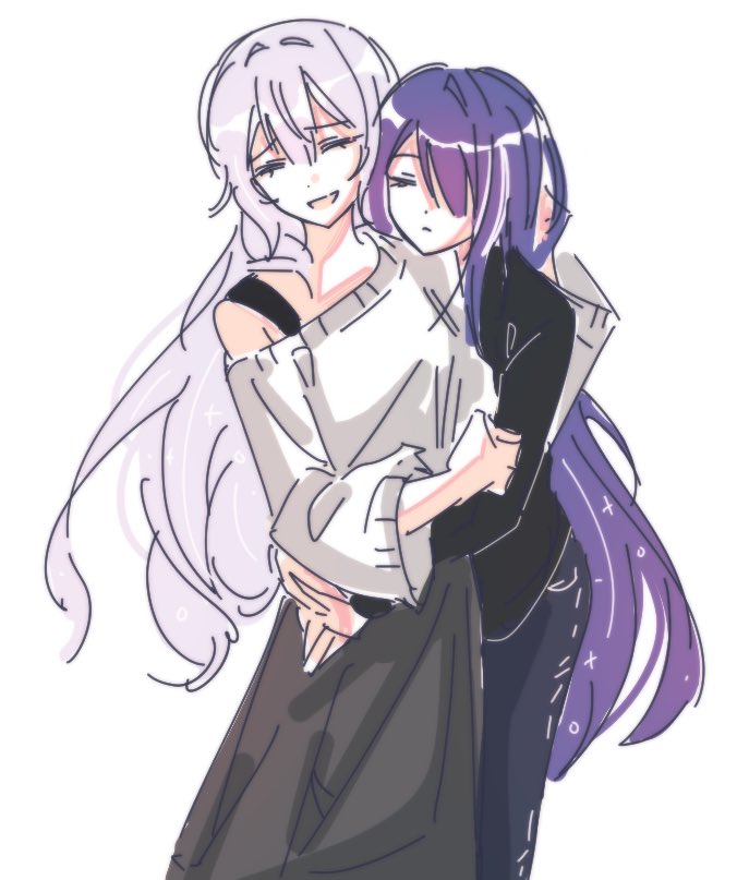 acheron and black swan (honkai and 1 more) drawn by baeg-i_(100_2e)