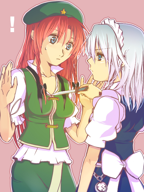 izayoi sakuya and hong meiling (touhou) drawn by toraneko
