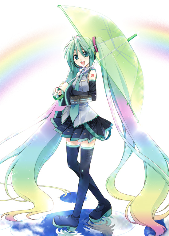 hatsune miku (vocaloid and 1 more) drawn by sato-pon