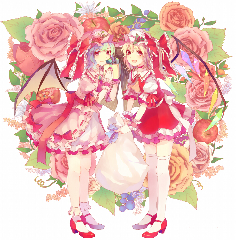 remilia scarlet and flandre scarlet (touhou) drawn by pepocopranodon
