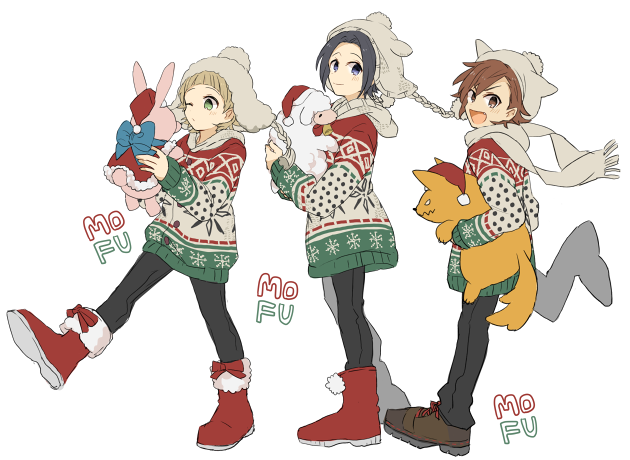 himeno kanon, tachibana shiro, and okamura nao (idolmaster and 1 more) drawn by toco_(7037034)